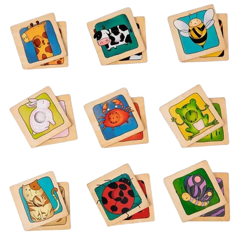 Animal Matching Puzzle Cards