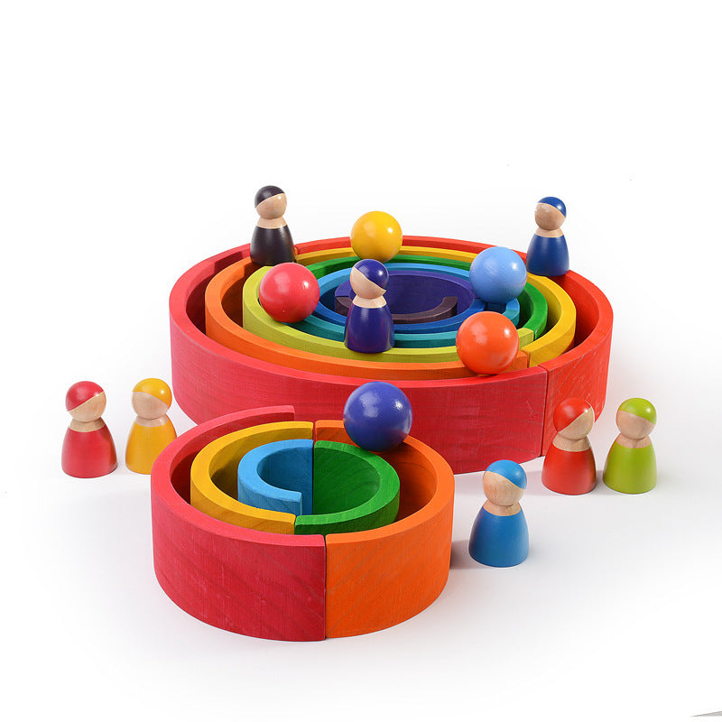 Wooden Rainbow Stacker 