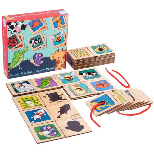 Animal Matching Puzzle Cards