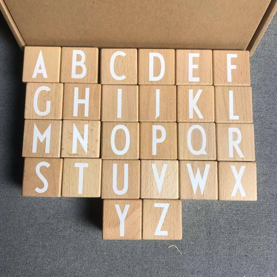 Alphabet Wooden Blocks Letter Blocks Number Blocks Building Bloc Learning World Ireland