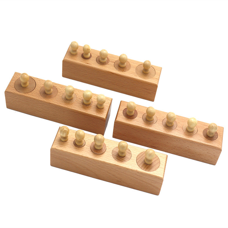 Knobbed Cylinder Blocks | Wooden Cylinder Sockets | Learning World