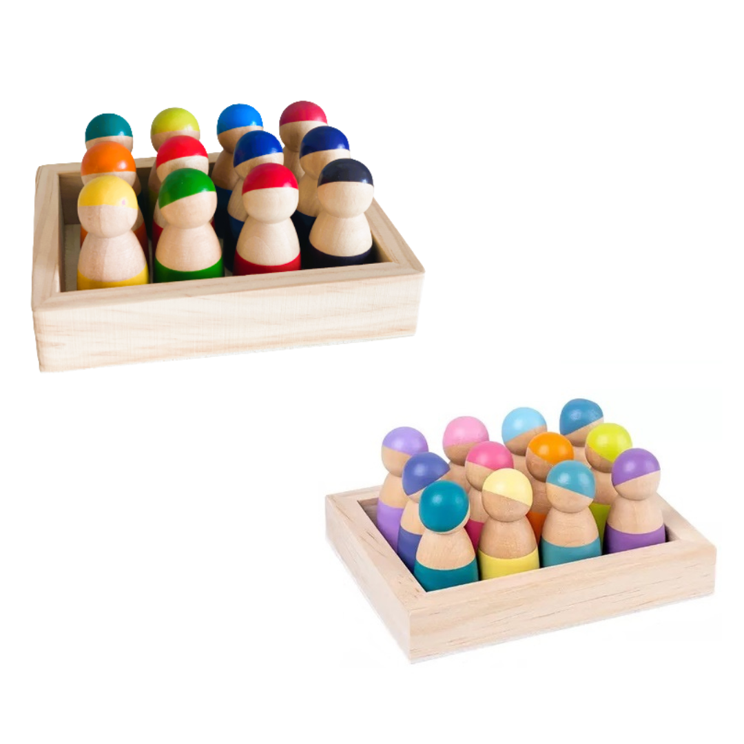 Wooden peg dolls