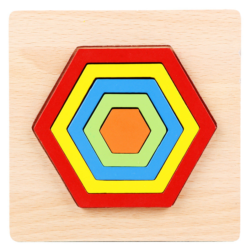 Wooden geometric best sale shapes puzzle